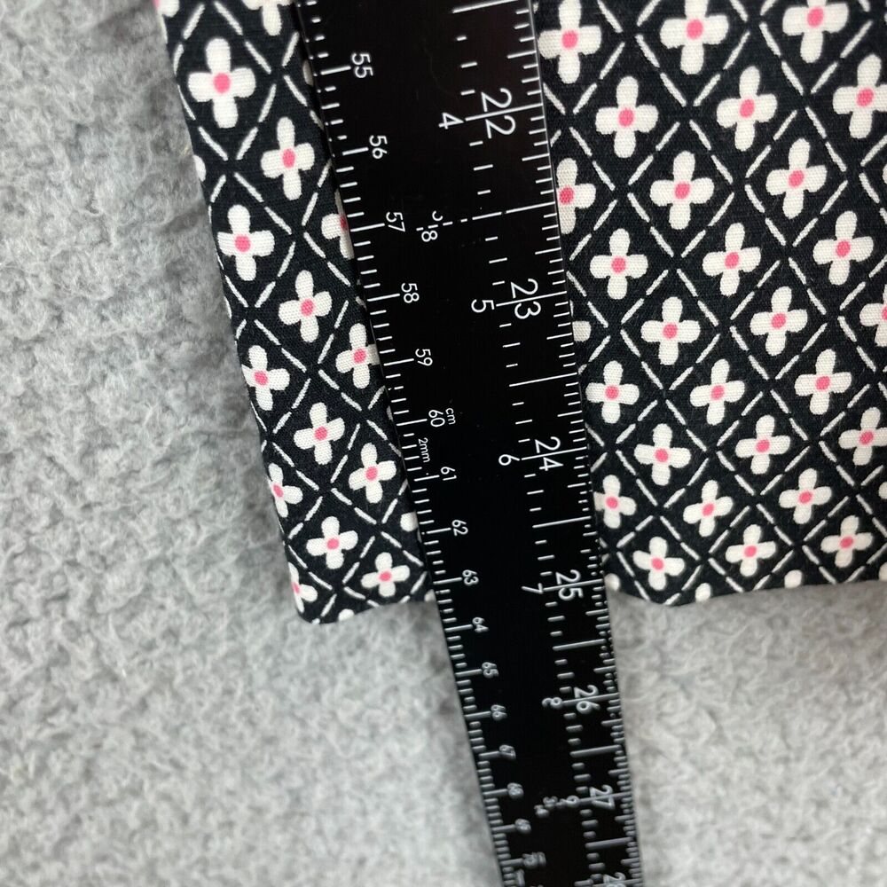 J Jill Capri Pants 12 Black Minimalist Stretchy Geometric Flower All-Over Career - Picture 9 of 13
